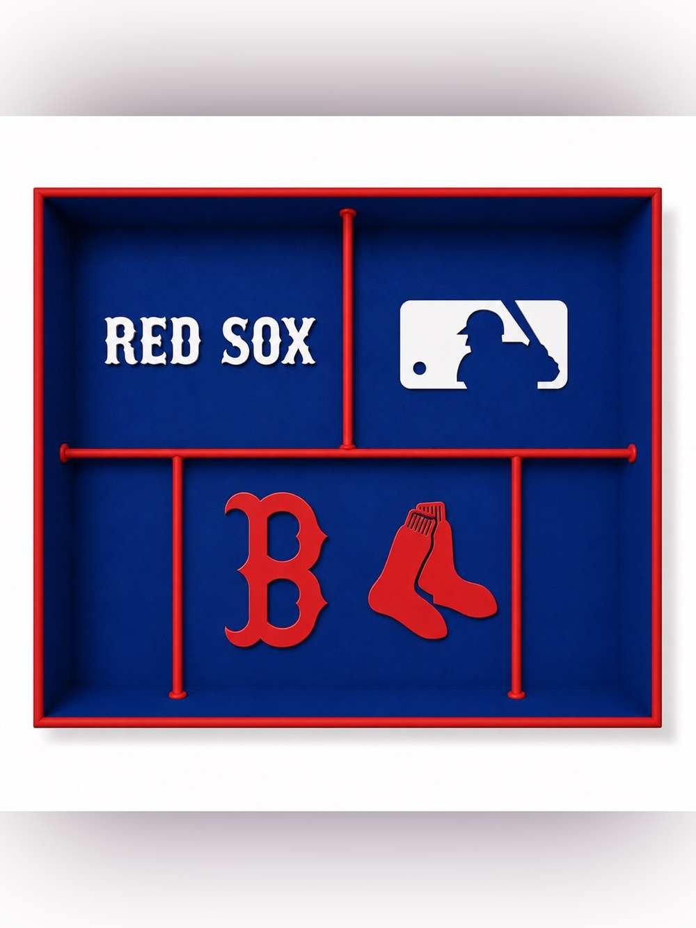 Boston Red Sox MLB Pocket Dump Tray - For Keys, Wallet, Money, Etc